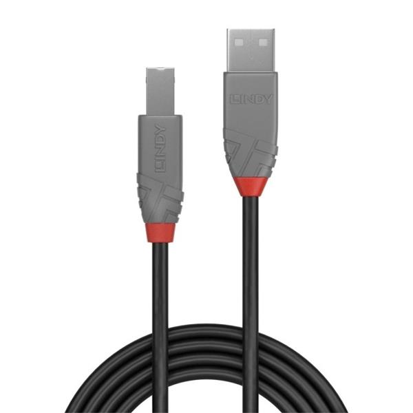 Kábel USB 2.0 A-B M/M 1m, High Speed, Anthra Line, čierny 