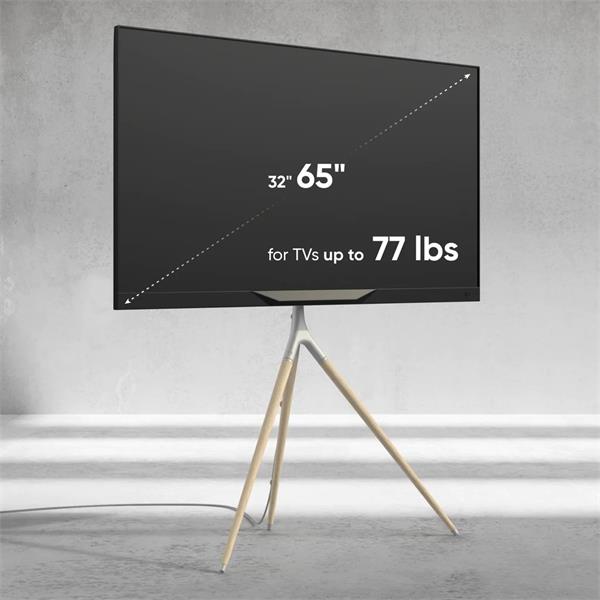 ONKRON TV dizajnový tripódový stojan pre 32" - 65" do 35 kg, biely 