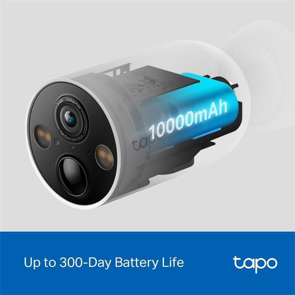 TP-LINK "Smart Wire-Free Security Camera, 4-PackSPEC:2K QHD (2560x1440), 2.4 GHz, 10000mAh rechargeable lithium-ion bat 