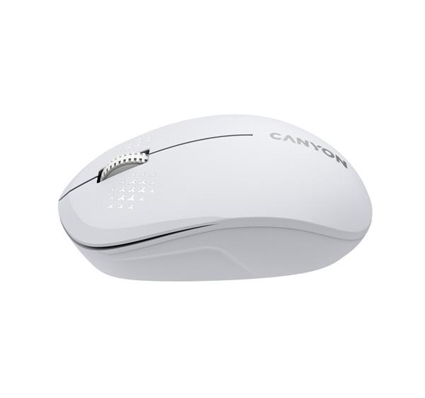 Canyon MW-04, Bluetooth optická myš, 1200 dpi, 3 tlač, 1x AA, úspora energie, biela 