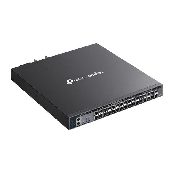 Omada 26-Port 10G Stackable L3 Managed Aggregation Switch with 6 25G Slots PORT: 26× 10G SFP+ Slots, 6× 25G SFP28 Slots, 
