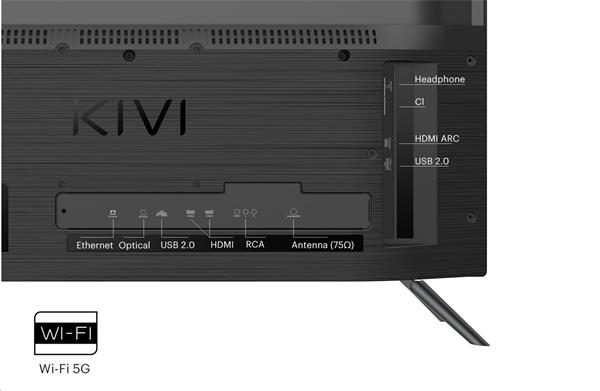 KIVI TV 24H760QB, 24" (61cm), HD LED TV, AndroidTV 11, Black, 1366x768, 60 Hz,2x8W, 33 kWh/1000h ,HDMI ports 2 