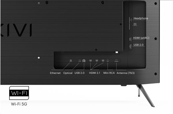 KIVI TV 50U760QB, 50" (127cm), HD LED TV, AndroidTV 11, Black, 3840x2160, 60 Hz,2x8W, 33 kWh/1000h ,HDMI ports 2 