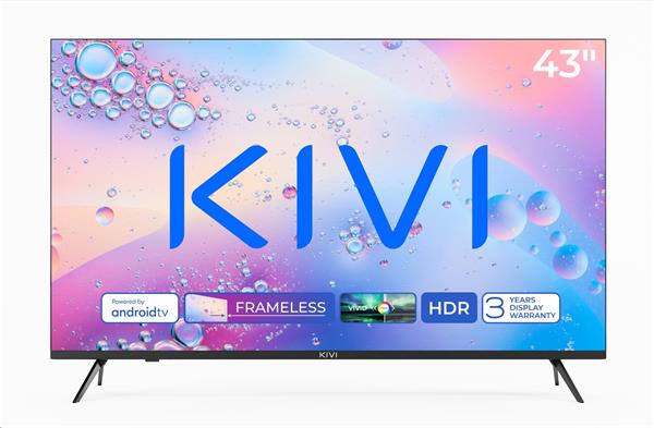 KIVI TV 43U760QB, 43" (108cm), HD LED TV, AndroidTV 11, Black, 3840x2160, 60 Hz,2x8W, 33 kWh/1000h ,HDMI ports 2 