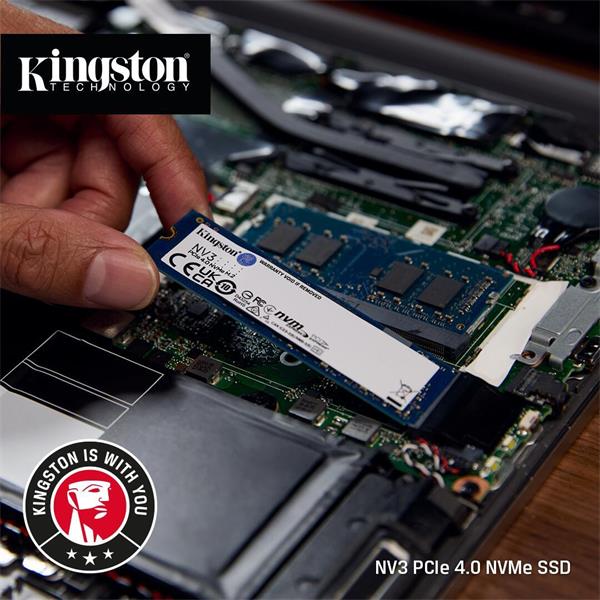 Kingston 500GB NV3 SSD PCIe 4.0 NVMe M.2 2280 ( r5000MB/s, w3000 MB/s ) 