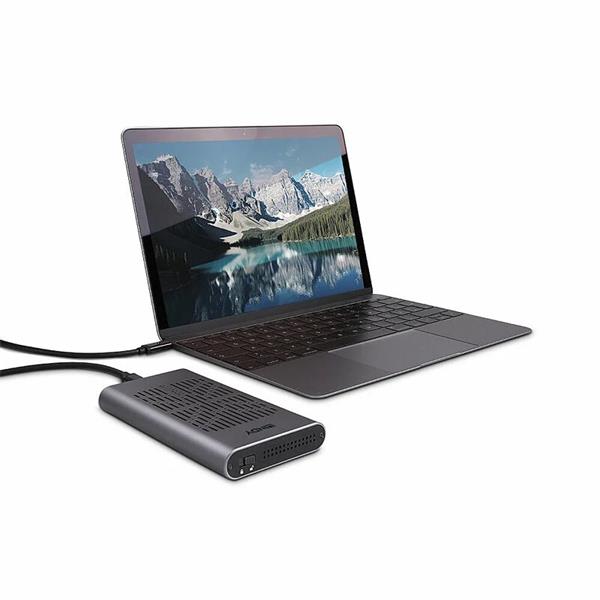 Externý box  Adaptér USB 3.1 Typ C na 2x NVMe M.2 SSD HDD (B+M-key), Klonovanie, 10Gbps, strieborný 