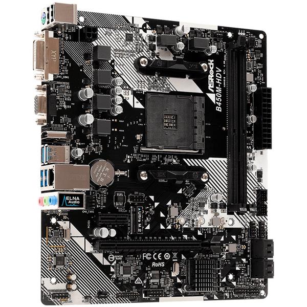 Biostar Main Board, AMD B450 , soc AM4, mATX, HDMi, D-sub 