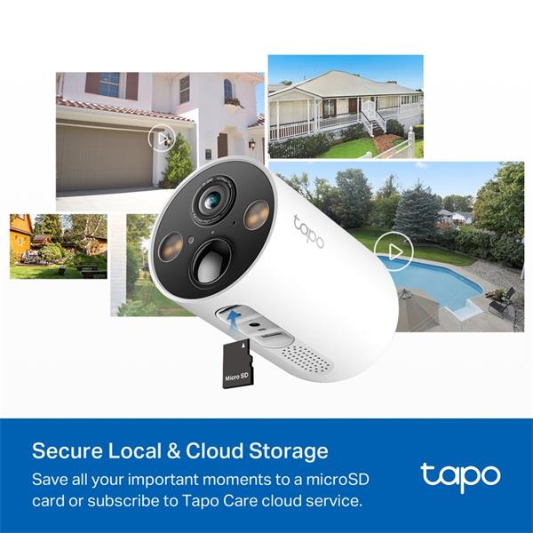 TP-LINK """Solar-Powered Security Camera Kit1 × Tapo C425, 1 × Tapo A201SPEC:2K QHD (2560x1440), 2.4 GHz, 10000mAh rec 