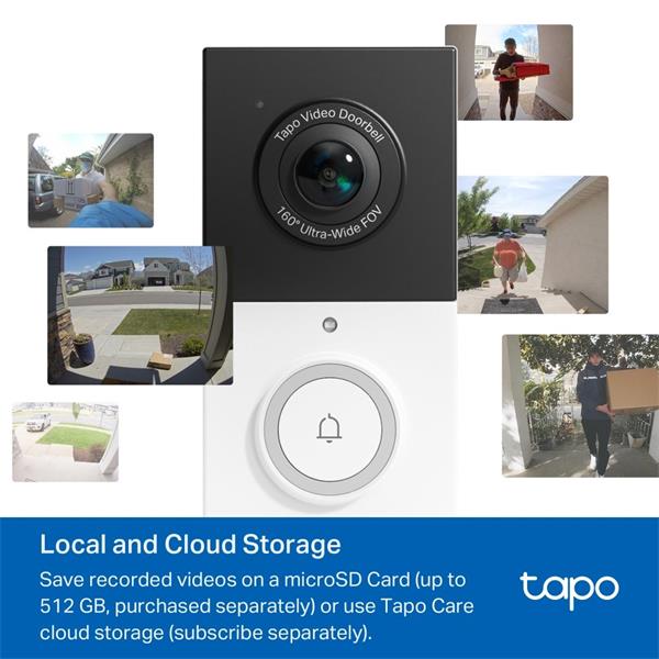 TP-Link """Video Doorbell Camera1 × Tapo D210, 1 × Tapo D100CSPEC: 2K 3MP (2304×1296), 2.4GHz, 6400mAh rechargeable li 