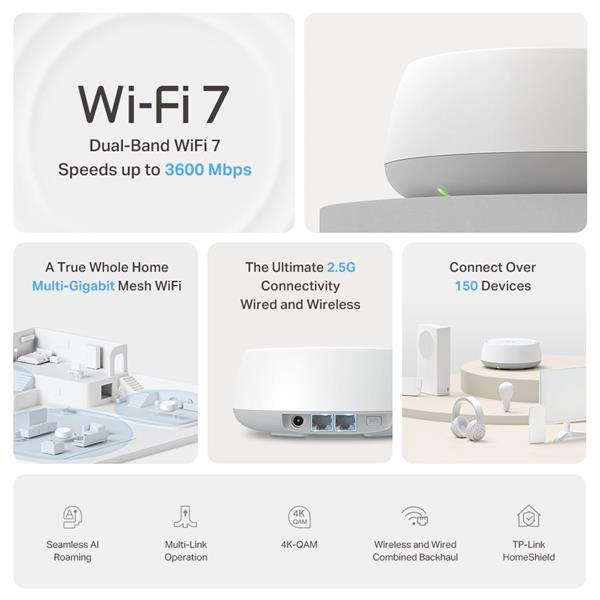 TP-link Wifi7 domáci mesh Deco BE25(3-pack) 