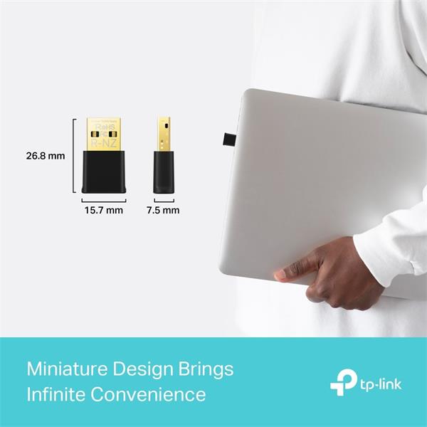 TP-LINK """AX1800 Nano Dual Band Wi-Fi 6 USB AdapterSPEED: 1201 Mbps at 5 GHz + 574 Mbps at 2.4 GHzSPEC: Internal Ante 