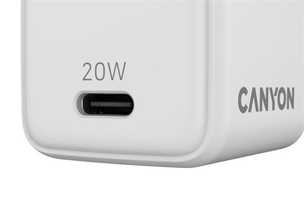 Canyon CU20C vysokorýchlostná univerzálna nabíjačka do steny 1x USB-C 20W 