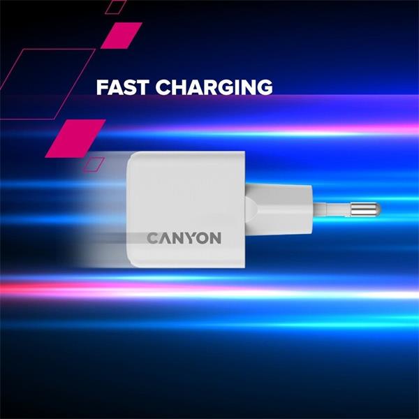 Canyon CU20C vysokorýchlostná univerzálna nabíjačka do steny 1x USB-C 20W 