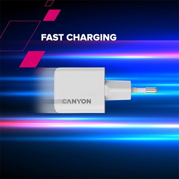 Canyon CU35CC vysokorýchlostná univerzálna nabíjačka do steny 2x USB-C 35W 