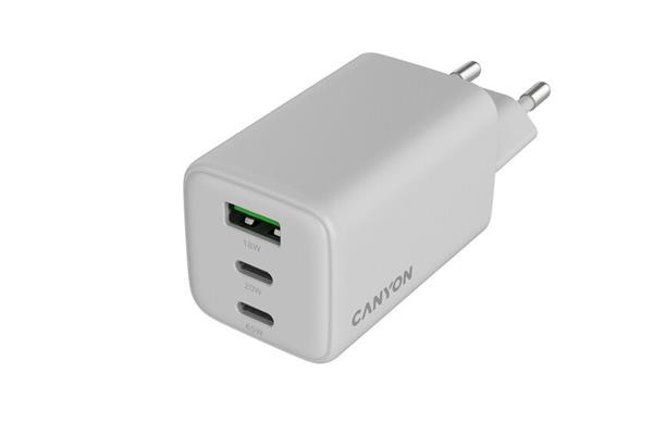 Canyon CU65ACC vysokorýchlostná univerzálna nabíjačka do steny 1x USB-C 65W, 1x USB-C 20W, 1x USB-A 18W 