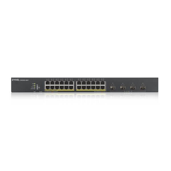 Zyxel XGS1930-28HP 28-portový inteligentný spravovaný PoE prepínač, 24x gigabitový RJ45, 4x 10GbE SFP+, rozpočet PoE 37 