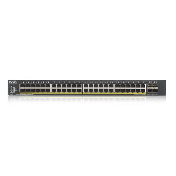 Zyxel XGS1930-52HP-EU0101F 52-portový inteligentný riadený PoE switch, 48x gigabitový RJ45, 4x 10GbE SFP+, rozpočet PoE 