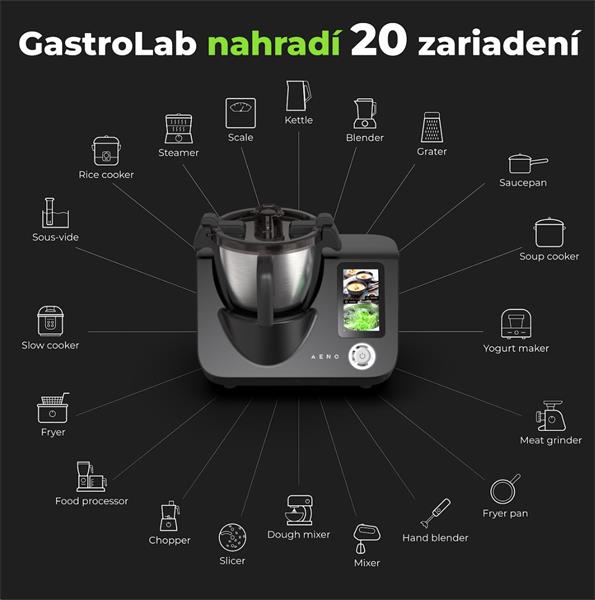 AENO GastroLab CR1S, Food procesor, nahrádza 20 spotrebičov, auto varenie, WI FI   