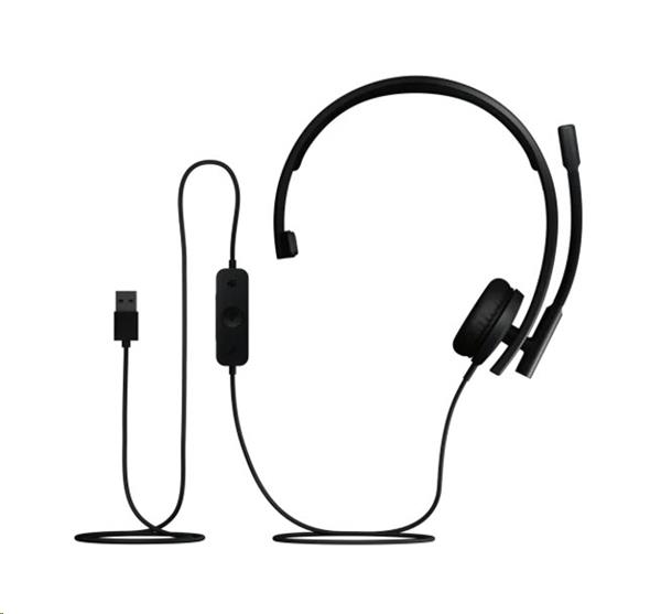 Logitech® H570e USB Headset Mono (Teams version) headset - BLACK - USB-A 