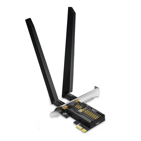 TP-LINK "AX3000 Dual Band Wi-Fi 6 Bluetooth 5.0 PCI Express AdapterSPEED: 2402 Mbps at 5 GHz + 574 Mbps at 2.4 GHzSPEC 