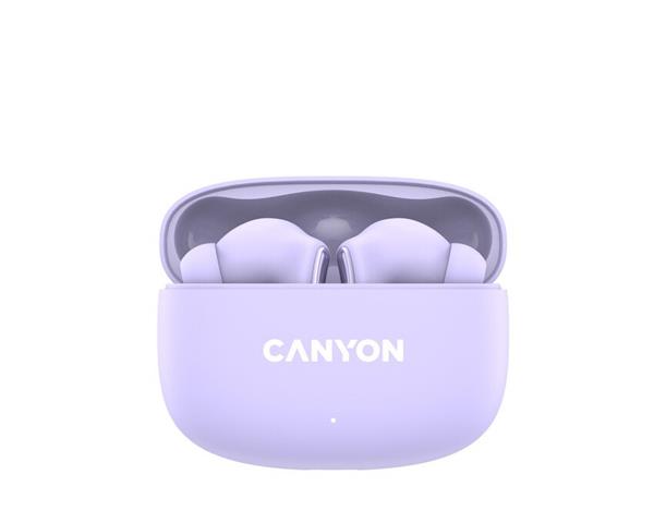 Canyon TWS-9, OnGo 9, True Wireless Stereo BT 5.4 slúchadlá do uší, 6 + 24h výdrž, nabíjacia stanica v kazete, fialové  