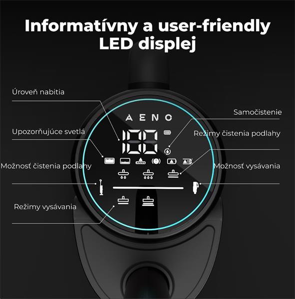 AENO Transformer 3v 1 vysavač ATC1, mokre a suche vysavanie a mopovanie so samočistením 