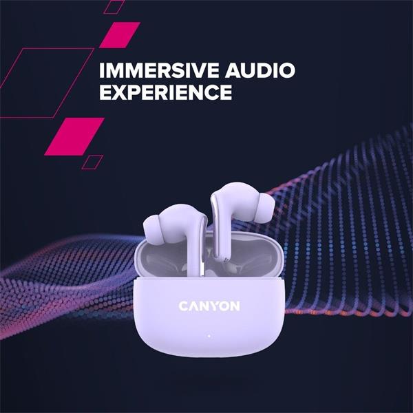 Canyon TWS-9, OnGo 9, True Wireless Stereo BT 4.4 slúchadlá do uší, 6 + 24h výdrž, nabíjacia stanica v kazete, zelené 