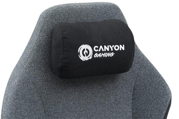 Canyon XLCH01, Boulder, XL herné kreslo s poťahom z tkaniny, nosnosť až do 150kg, šedé 