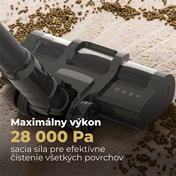 AENO Tyčový vysavač SC2, Turbo kefa, LED, AI nastavenie sacej sily, 60m  
