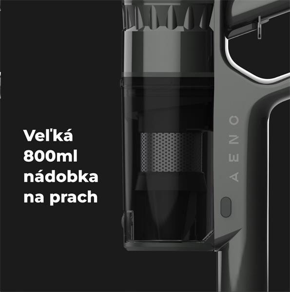AENO Tyčový vysavač SC2, Turbo kefa, LED, AI nastavenie sacej sily, 60m  