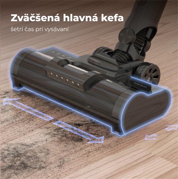 AENO Tyčový vysavač SC2, Turbo kefa, LED, AI nastavenie sacej sily, 60m  