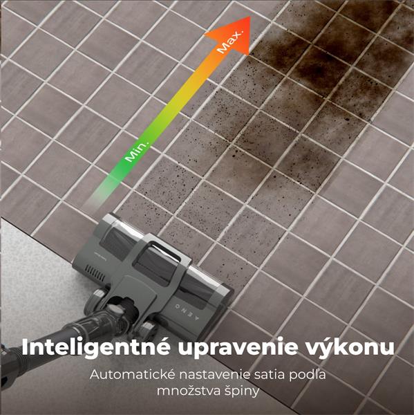 AENO Tyčový vysavač SC2, Turbo kefa, LED, AI nastavenie sacej sily, 60m  
