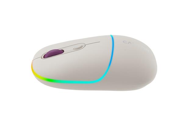 Canyon MW-22, 2v1 bezdrôtová optická myš Bluetooth / Wireless USB, 800/1200/1600 DPI, 4 tlač, bežová 
