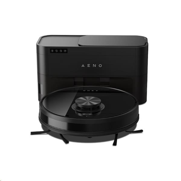 AENO Robotický vysavač RC5S, 2v1 mokré a suché cistenie,180 min,rotovacie mopy,LIDAR, AENO App,HEPA,základna, čierny 