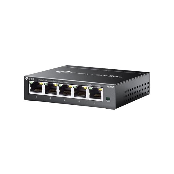 Omada 5-Port Gigabit Easy Managed Switch PORT: 5× Gigabit RJ45 Ports SPEC: Desktop Steel Case FEATURE: Integration with  