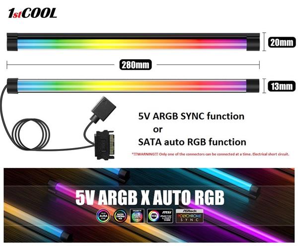 1stCOOL AURA EVO ARGB LED trubica 28cm 3pin ARGB/SATA konektor 