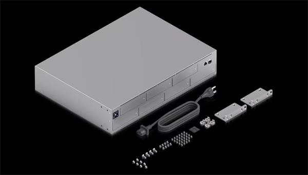 Ubiquiti 2U rack-mount NAS with (7) 2.5/3.5" drive bays and 10 Gbps performance designed for large-scale file storage an 