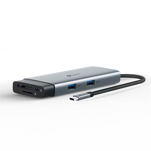 USB Type-C 7-Port Hub SPEC: 1 × USB-C Connector,1 × HDMI 4K 60Hz Port,1 × USB-C PD 100W Port,1 × SD + 1 × microSD(TF) up 