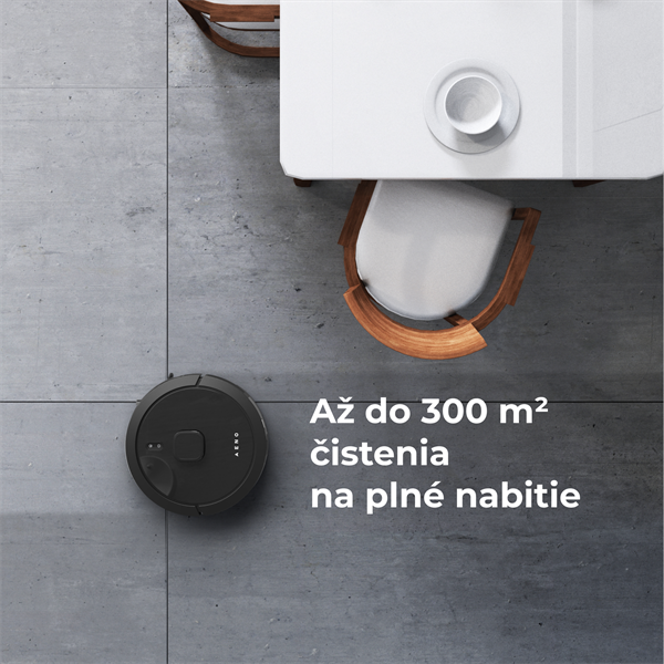 AENO Robotický vysavač RC7S -2v1mokré a suché cistenie, 250min,4 módy,LIDAR,AENO App,HEPA,4000p, Cierny 