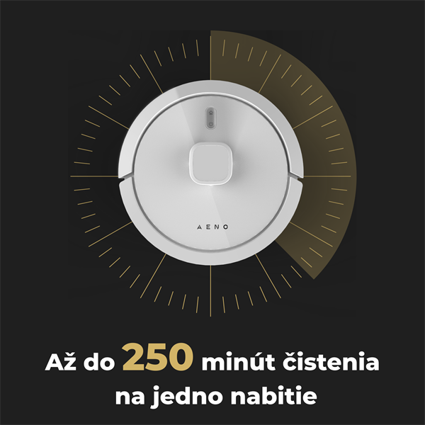 AENO Robotický vysavač RC8S -2v1mokré a suché cistenie, 250min,4 módy,LIDAR,AENO App,HEPA,4000p, Biely 