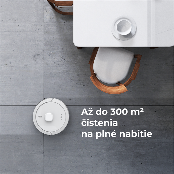 AENO Robotický vysavač RC8S -2v1mokré a suché cistenie, 250min,4 módy,LIDAR,AENO App,HEPA,4000p, Biely 