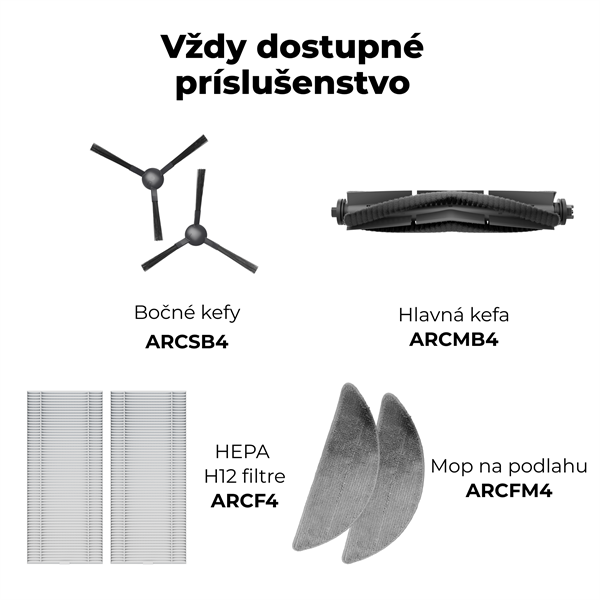 AENO Robotický vysavač RC8S -2v1mokré a suché cistenie, 250min,4 módy,LIDAR,AENO App,HEPA,4000p, Biely 