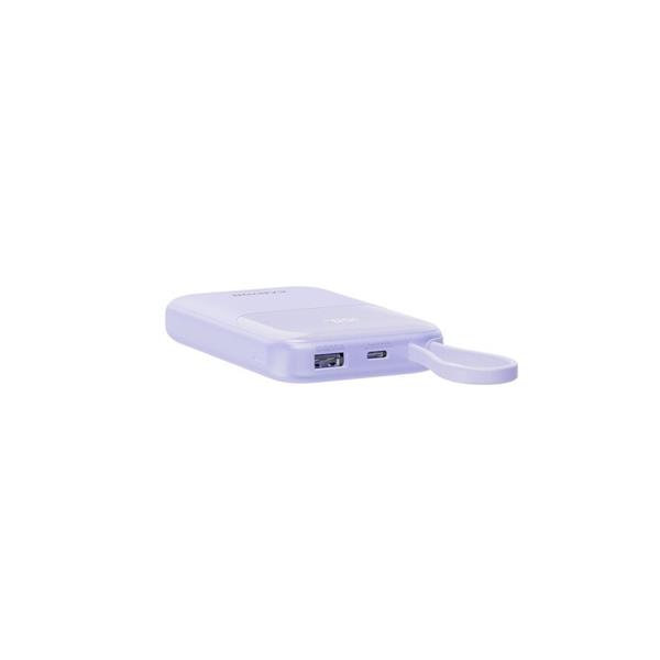 Canyon OnPower 101, Powerbank, 10.000 mAh, displej, in: USB-C, out: USB-A, QC 3.0/USB-C, PD 22,5W, integ. káb.. 