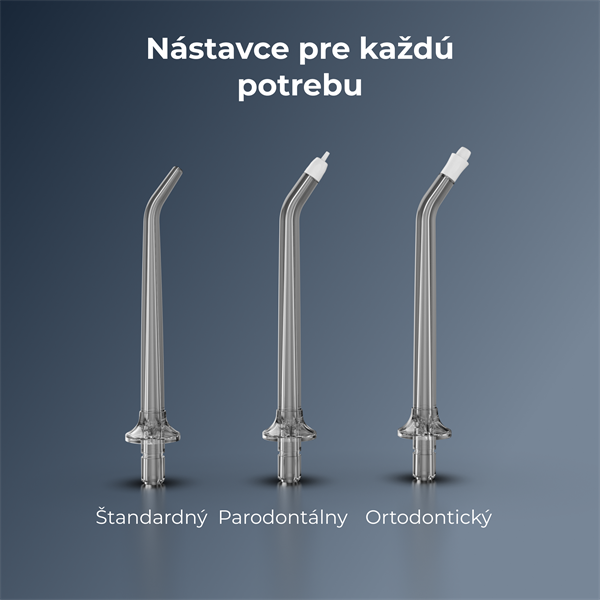 AENO Ústna sprcha: 5 V, 4 W, 2200 mAh, 240 ML s magnetickými nadstavcami a UV cistenim 