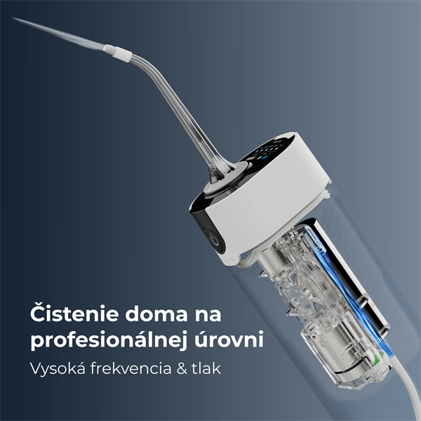 AENO Ústna sprcha: 5 V, 4 W, 2200 mAh, 240 ML s magnetickými nadstavcami a UV cistenim 