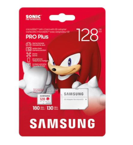 128 GB . microSDXC karta Samsung PRO Plus Sonic the Hedgedog + adaptér 