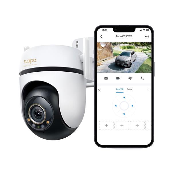 TP-LINK "Outdoor Pan/Tilt Security Wi-Fi CameraSPEC: 3K 5MP (2880x1620), 2.4 GHz, 2 × External Antennas, 1 × Ethernet P 