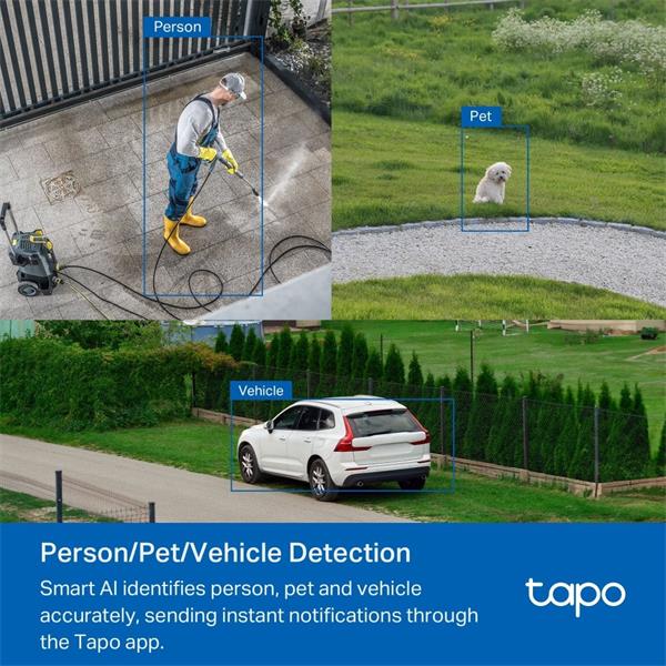 TP-LINK "Outdoor Pan/Tilt Security Wi-Fi CameraSPEC: 3K 5MP (2880x1620), 2.4 GHz, 2 × External Antennas, 1 × Ethernet P 