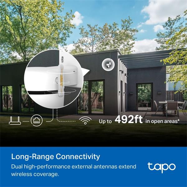 TP-LINK "Outdoor Pan/Tilt Security Wi-Fi CameraSPEC: 3K 5MP (2880x1620), 2.4 GHz, 2 × External Antennas, 1 × Ethernet P 