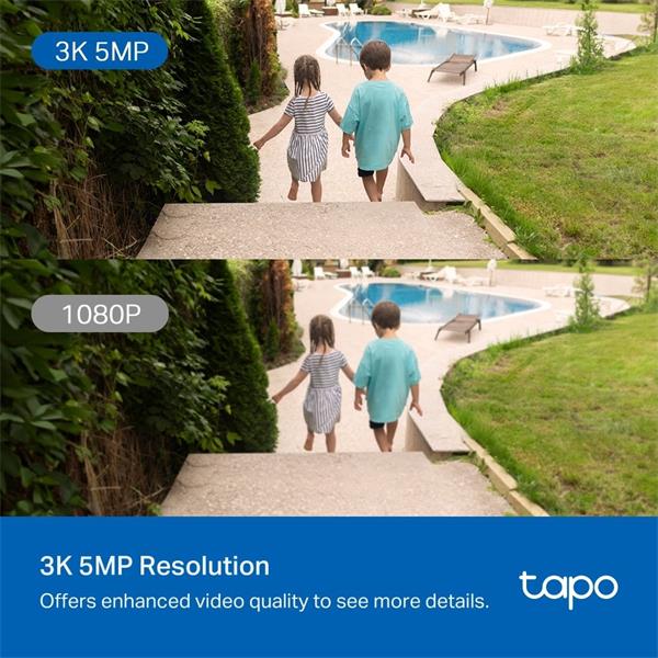 TP-LINK "Outdoor Pan/Tilt Security Wi-Fi CameraSPEC: 3K 5MP (2880x1620), 2.4 GHz, 2 × External Antennas, 1 × Ethernet P 